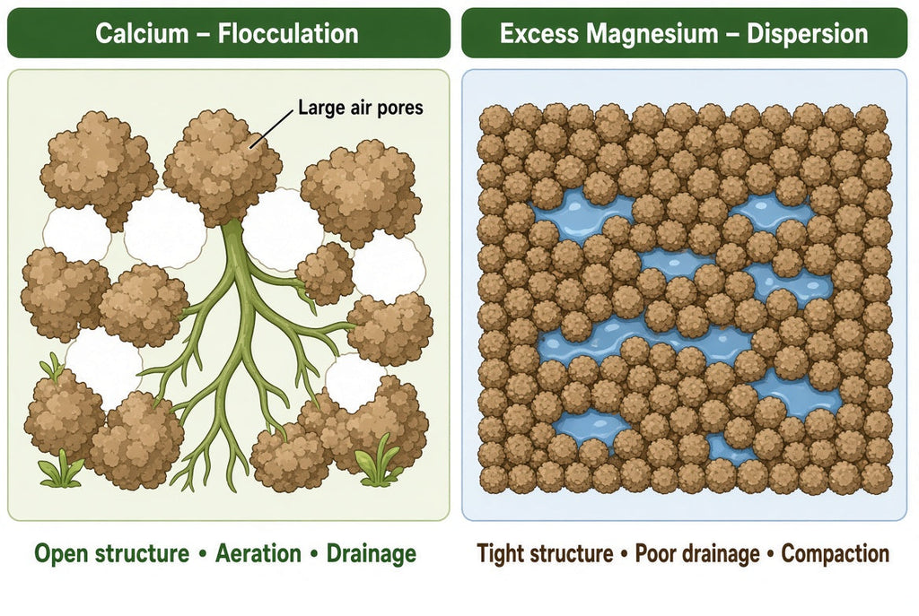 Excess Calcium Tightens Soil and Lowers Oxygen